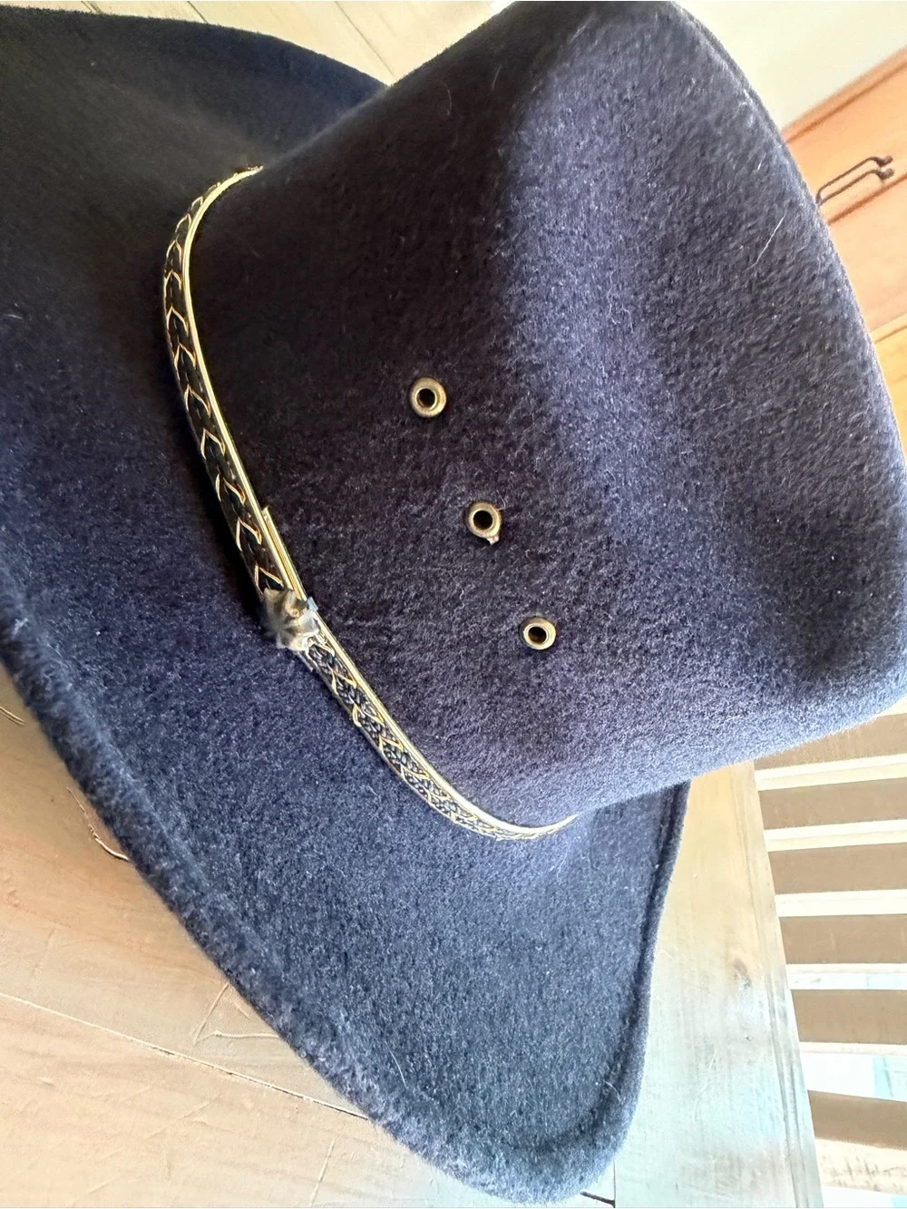 Youth Ramirez Hats Black Wool Felt Western Cowboy Hat Size 6.5 52 cm